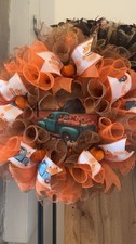 Handmade Halloween Pumpkin Door Wreath - Halloween Pumpkin Decomesh Wreath