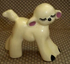 Art Deco Miniature Lamb Figurine Rio Hondo California Pottery Shawnee 3"Easter