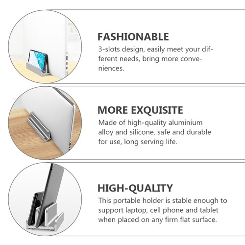 Support pour ordinateur portable gain de place vertical ordinateur portable réglable rehausseur de bureau - Photo 10/12