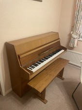 Zimmermann Modern Upright Piano with bench In Walnut
