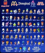 Disneyland 70th Anniversary Mcdonald Happy Meal Toys STILL IN BOXES UNOPENED