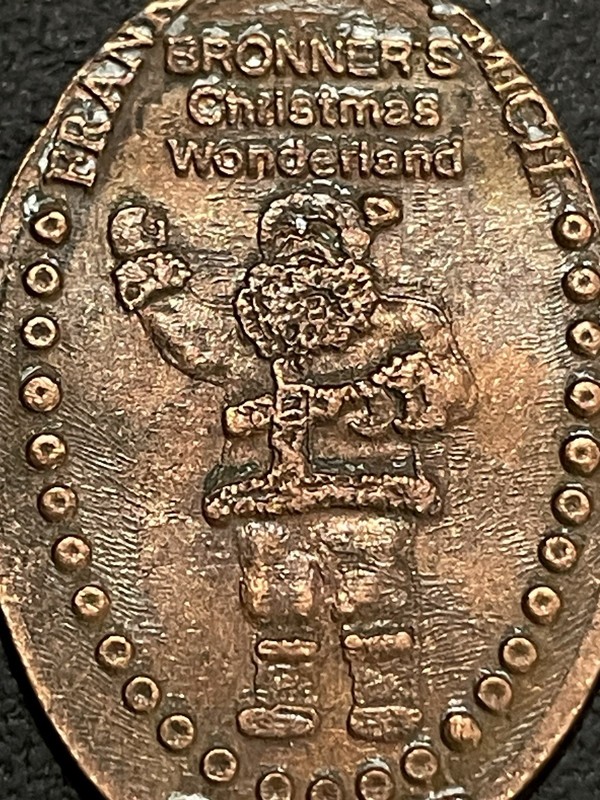 Bronner’s Christmas World Frankenmuth MI (Retired) Zc Elongated Penny #070898