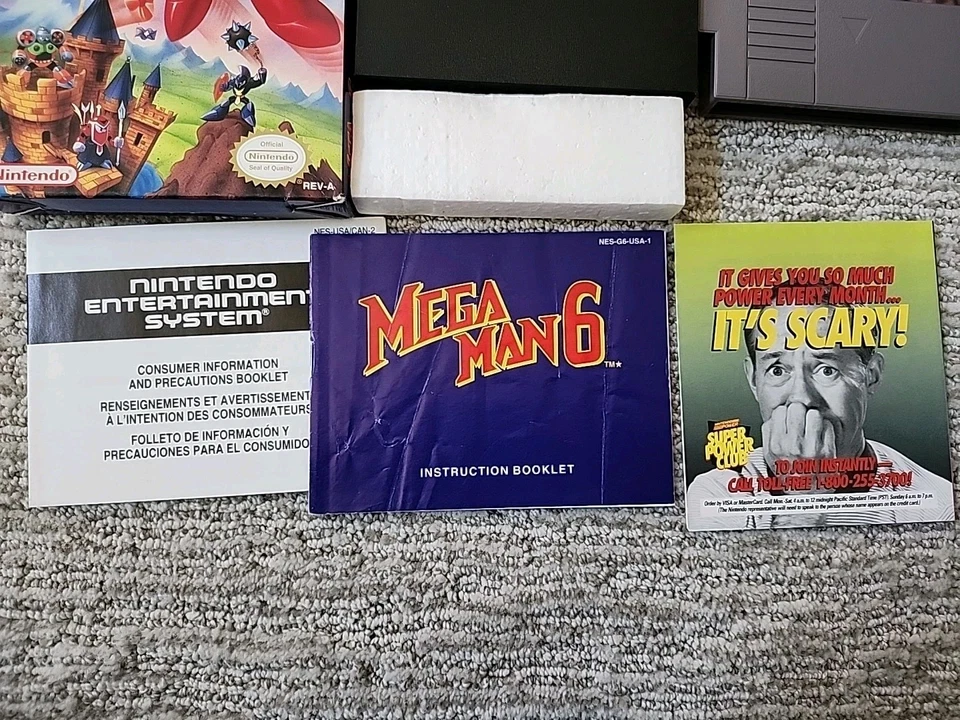 Mega Man 6 - Nintendo NES - Complete In Box (CiB) Manual Foam Cart GREAT SHAPE! - Image 4 of 4