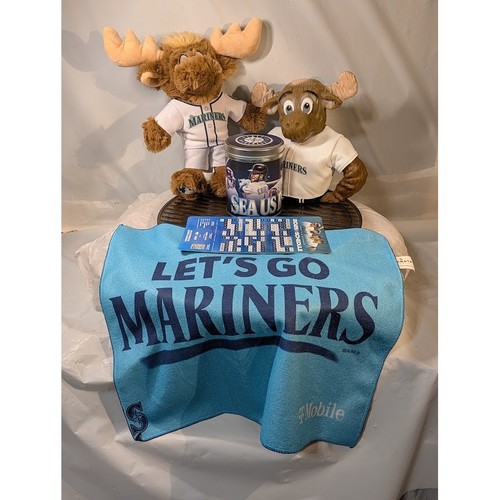 Seattle Mariners Bundle Mariner Moose Plush Piggy Bank JP Crawford Tin Towel '25