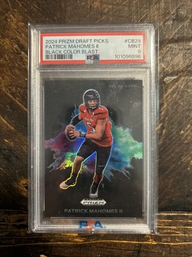 2024 Panini Prizm Draft Picks - Black Color Blast Patrick Mahomes II Psa 9