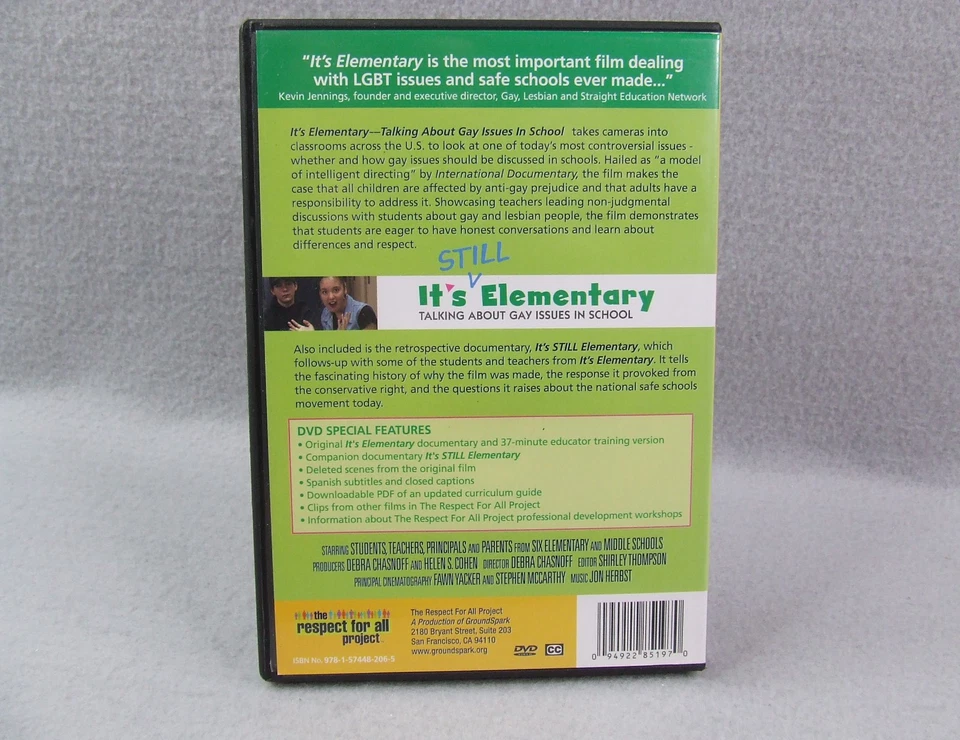 It's Elementary Talking About Gay Issues in School (2-Disc DVD Set) Foto 2 de 4
