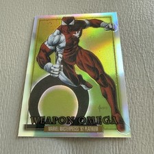 2024 Skybox Marvel Masterpieces ‘92 Platinum Weapon Omega #96 Rainbow