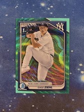 Gage Ziehl 2024 Bowman Draft #BDC-10 1st Aqua Wave Refractor /125 Yankees