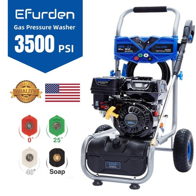 #ad Efurden 3500 PSI Gas High Pressure Washer Cold Water 2.3 GPM 209cc Home Use $260.99
