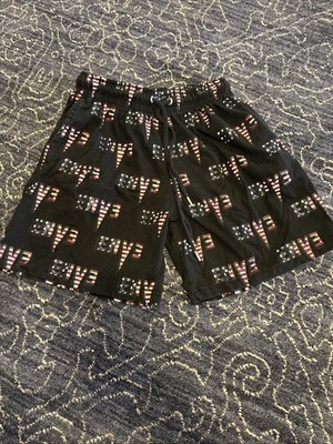 Enve Shorts Small Patriotic American Flag Letters Black Background 
