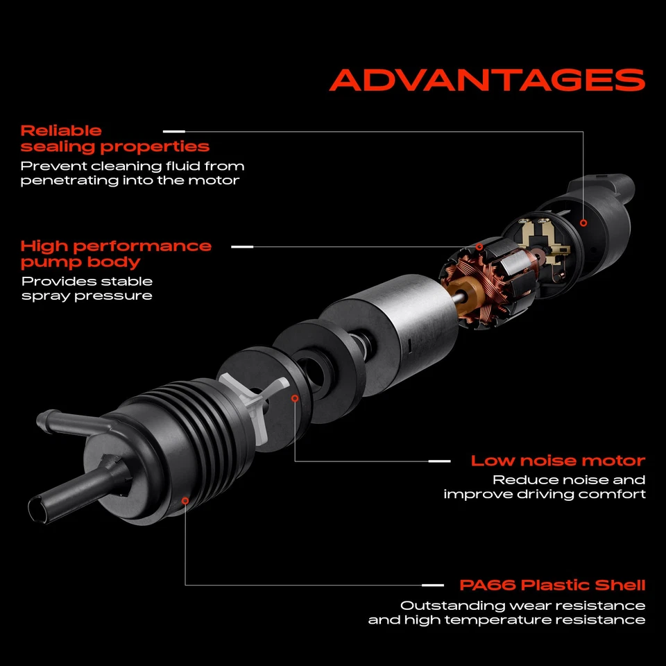 Nueva bomba de lavado de parabrisas delantero con ojal de goma para Buick Electra Cadillac Foto 3 de 4