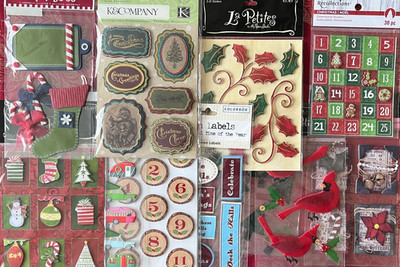 YOU CHOOSE- CHRISTMAS 3d stickers - RECOLLECTIONS PAPER BLISS K & COMPANY & MORE