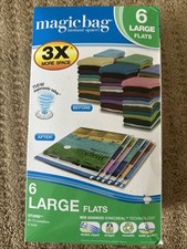 "Nuevo MagicBag paquete de 6 L bolsa de almacenamiento de sello de vacío plana reutilizable 21x33"""