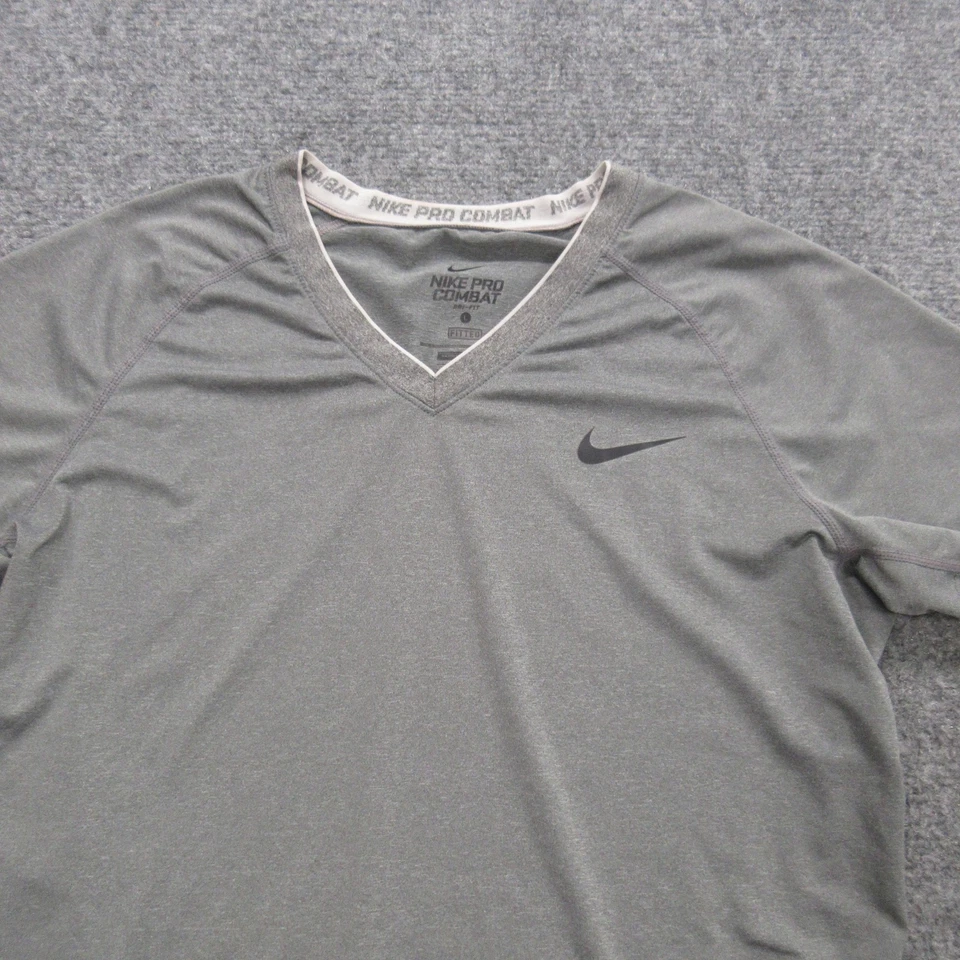 Nike Pro Combat Dri-FIT Shirt Mens Large Athletic Fitted Performance Tee Top - Image 3 of 4