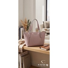 COACH Ava Tote in Crossgrain Leather   Soft Pink