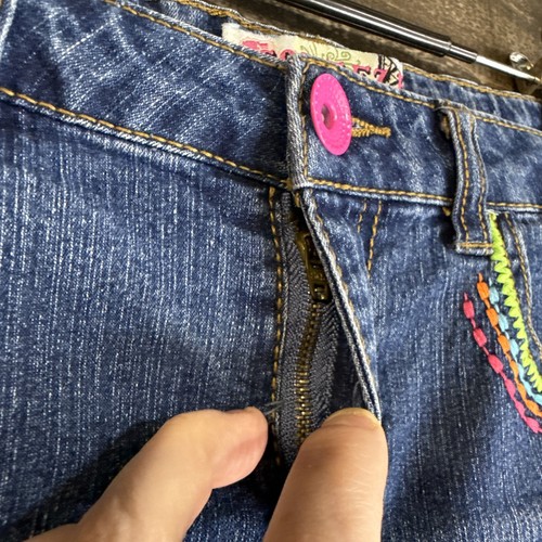 Squeeze Mädchen Kleidung Gr. 12 Denim Neon bestickt verstellbar Shorts Stretch - Bild 11 von 14
