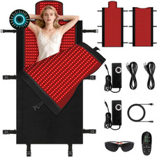 Full Body Red Light Therapy Mat 2In1 Leds 660Nm 850Nm Red Light Therapy Blank