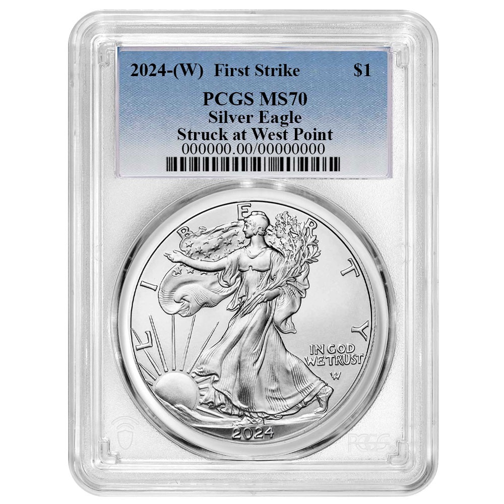 2024 (W) $1 American Silver Eagle PCGS MS70 FS Blue Label