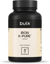 Bulk Iron Ferrous Bisglycinate Capsules, 20 mg, Pack of 90, 90 Servings