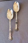 Pair Gorham Buttercup 131g Sterling Silver Serving Spoons 8 3/8" No Monogram
