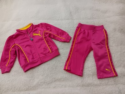 PUMA Infant Girls 2pc Active Tracksuit Jacket Pant Set  3/6 Months
