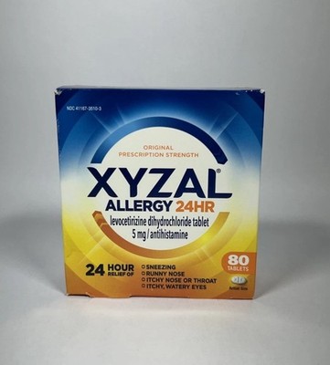XYZAL ALLERGY 24HR TABLETS 80/TABLETS EXP: 01/2026