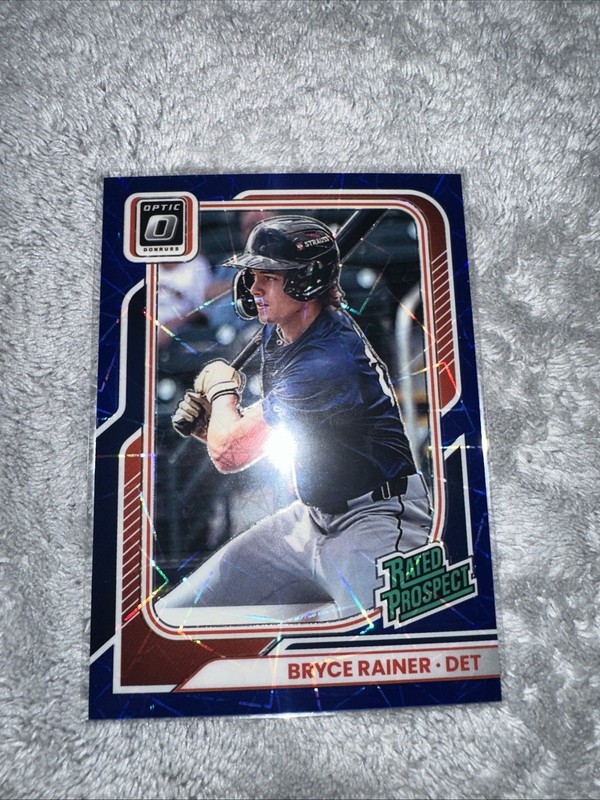2025 Donruss Optic Bryce Rainer #189 Blue Velocity Prizm Detroit Tigers RC