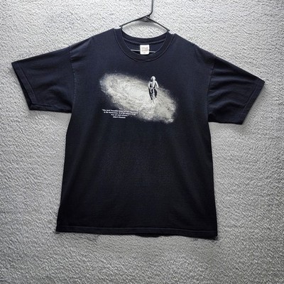 Vintage Anvil Albert Einstein Bicycle Galaxy Science Quote T-Shirt Men's XL