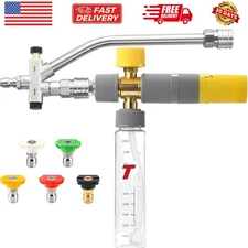 Foam Cannon Dual Connector, Mini Foam Cannon for Pressure Washer, 5 Power Was...