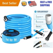 50FT RV Water Hose - Lead-Free, No Odor, Flexible - Ideal for Camping & Gardens