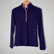 Fairway & Greene Women's Small Purple Grace 1/4 zp golf pullover