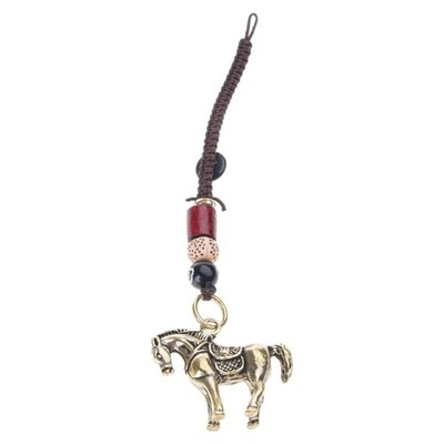 Elegant Horse Charm Keychain Feng Shui Wealth Keyring for Decorative Gift Giving