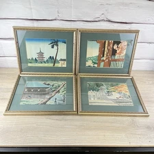 Vtg Four Seasons Nara Uchida Tomikichiro Tokuriki Woodblock Print Lot Japan Art