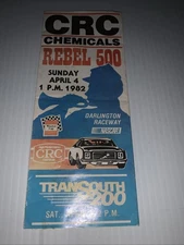 Darlington Raceway rebel 500 Sunday, April 4, 1982 brochure