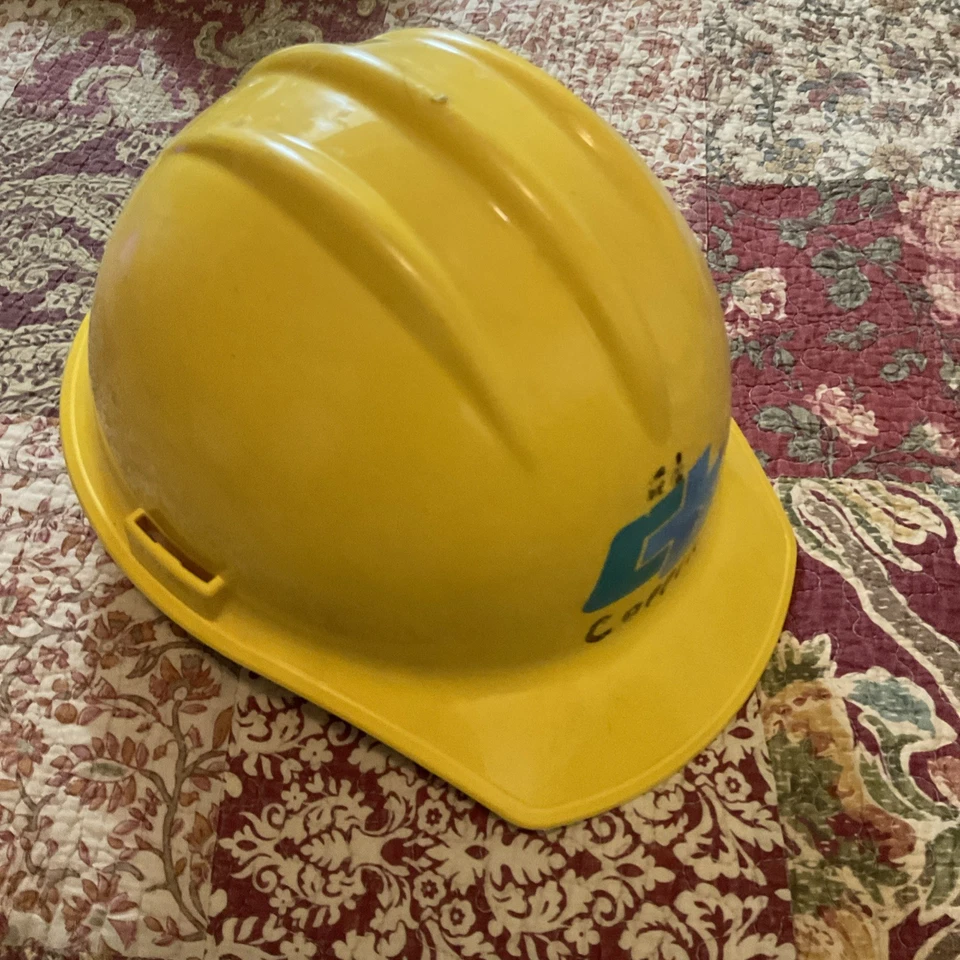 Sombrero duro amarillo Caltrans, Departamento de Transporte de California, hecho en EE. UU. Foto 2 de 4