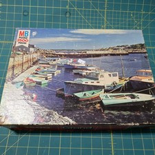 MB Milton Bradley Grand Series 2500 Piece Jigsaw Puzzle Harbor Boats Ages 12