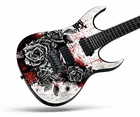 Guitar,Bass,Acoustic Skin Wrap Laminated Vinyl Decal Sticker The Black Rose GS81