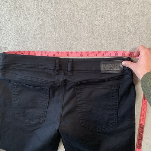Diesel Jeans Mens W 38 L 30 Black Stretch Slim Skinny Sleenker Denim 069EI Jean - Picture 16 of 19
