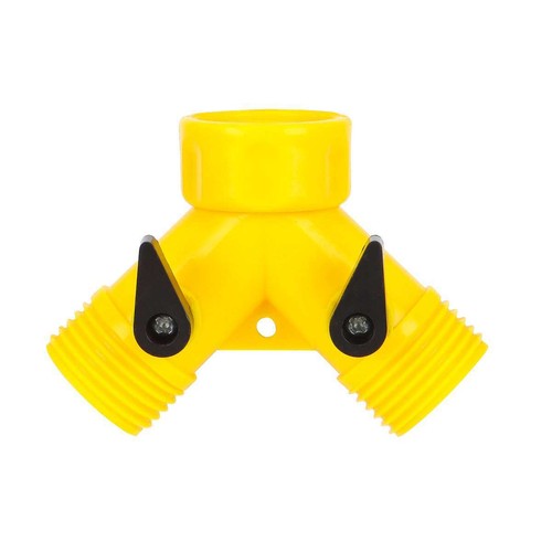 Water Hose Splitter Heavy Duty 2 Way Y Valve 3/4" Female Connector Garden Us - Picture 11 of 12
