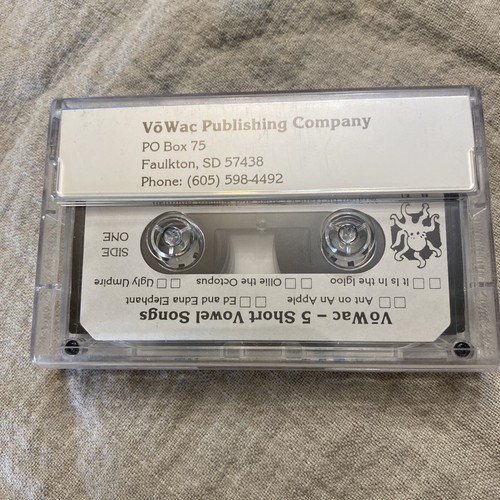 VoWac-5 Short Vowel Songs Vintage Cassette Tape Early Reading Homeschool - Picture 3 of 8