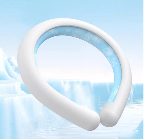 Portable Dr Chilly Ice Ring, Neck Cooling Tube, Cooling Neck Ice Ring Outdoor - Foto 12 di 17