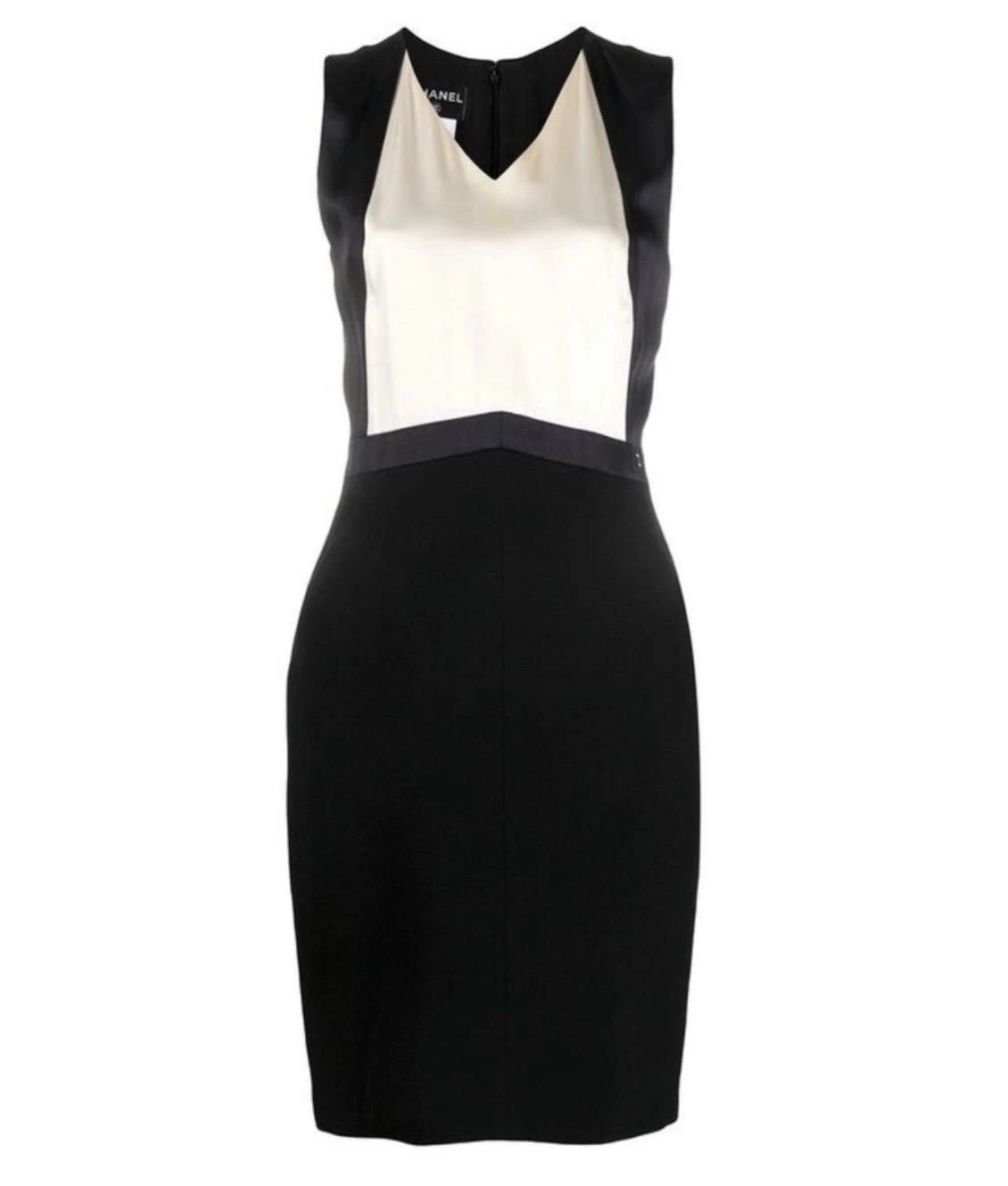 Abito da cocktail 4K nuovo Chanel vintage 2009 nero bianco 34 36 2 4 6 top tweed S M