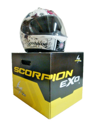 Unbenutzt Scorpion Integral Helm EXO-390 CHICA Pearl White Black Gr. XS