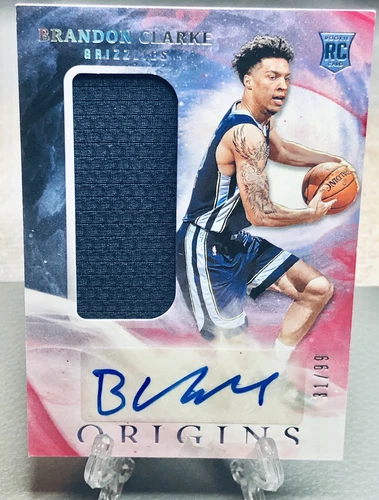 🏀 2019-20 Panini Origins Brandon Clarke GRIZZLIES RC PATCH AUTO RPA 31/99 HOT🔥