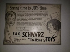 F.A.O. Schwarz Toy Store 1914 Advertisement Ad