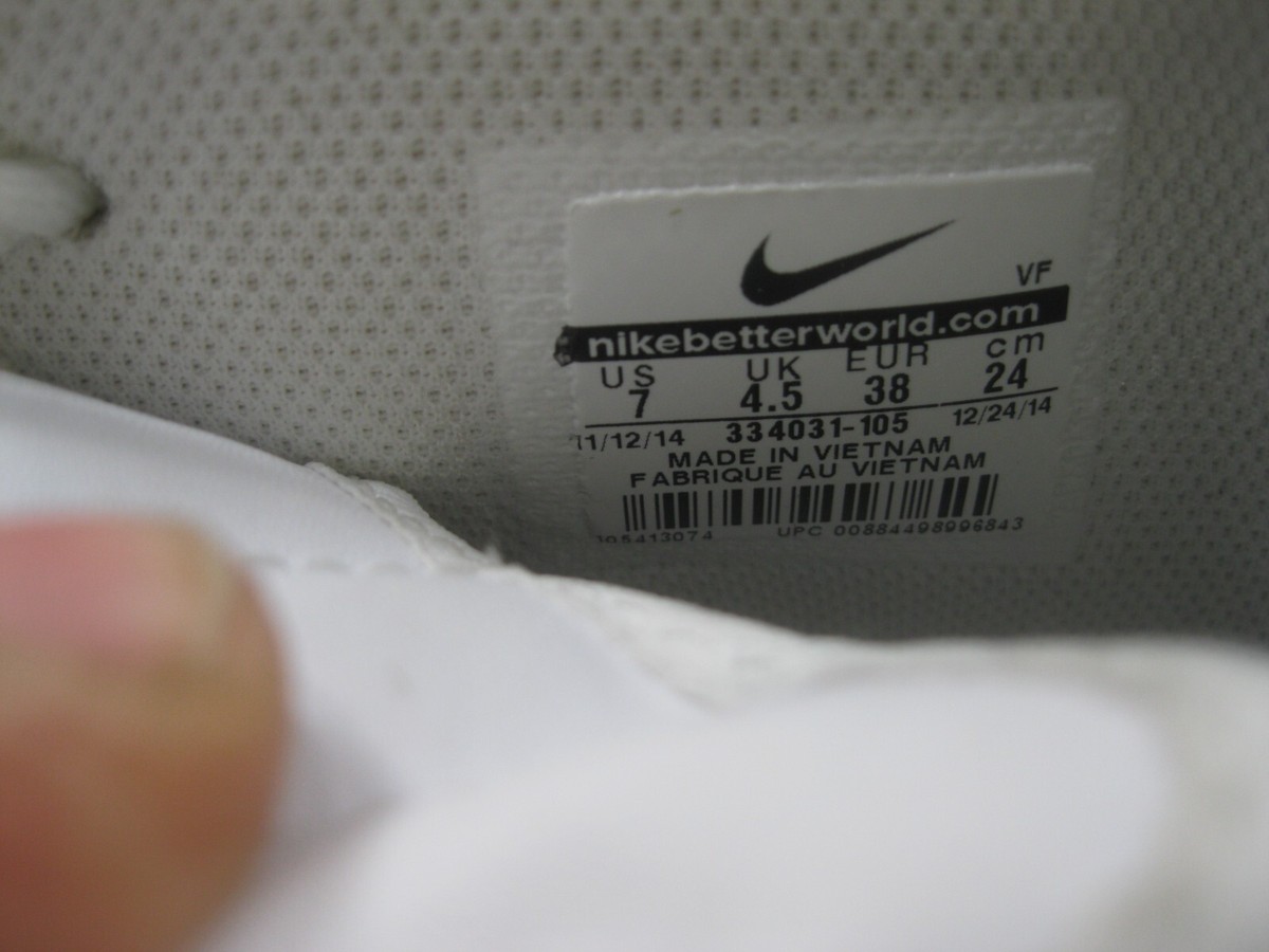 Nike Air Force 1 High White Leather Sneakers Mens Size 7 EU38 Retro 334031-105 Nike Air Force 1 High Triple White 334031 105 men size 7-7.5  main image 2