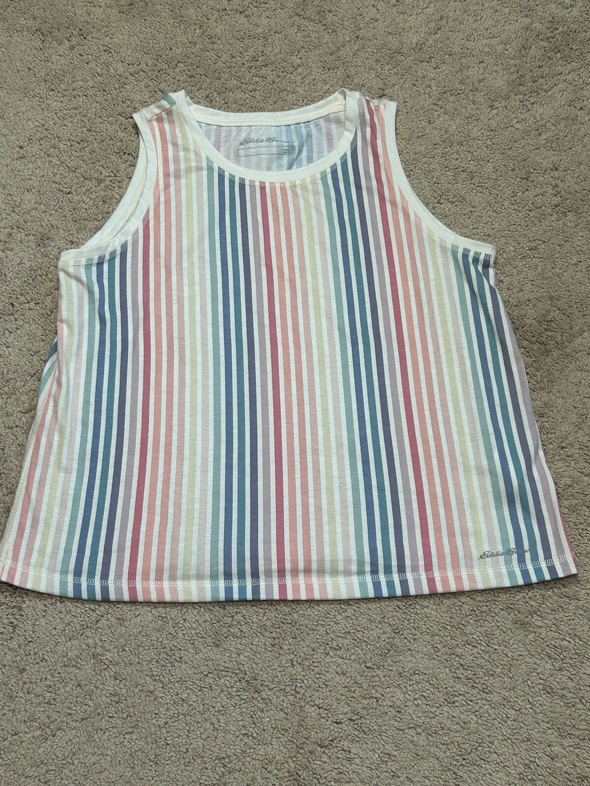 Eddie Bauer Women's Medium Multicolor Striped Casual Comfort Shirt