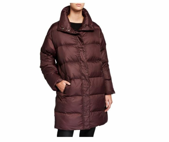 Eileen Fisher Funnel Neck Puffer Coat 2025