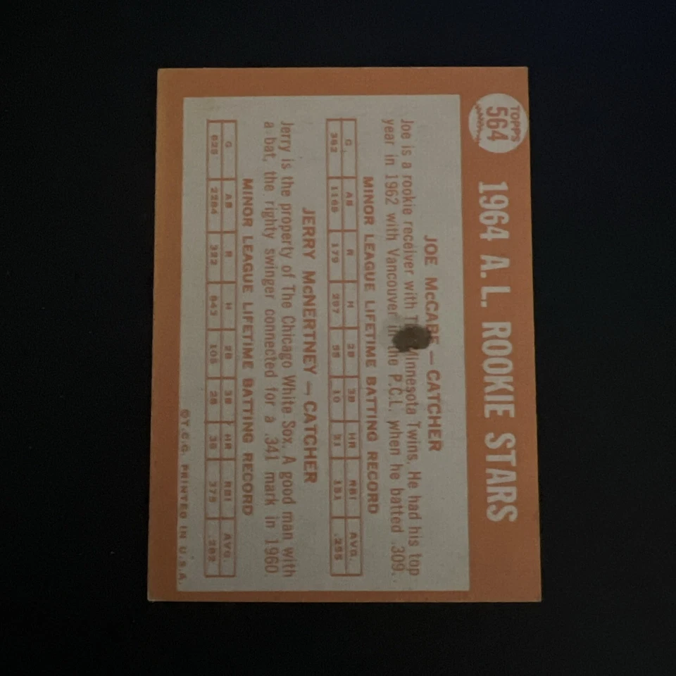 1964 TOPPS #564 AL ROOKIE STARS HIGH NUMBER - Image 2 of 2