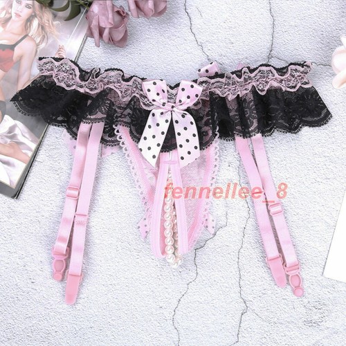 Women's Lingerie Panties Lace Thongs Garters G-string Knickers Briefs Underwear - Picture 11 of 18